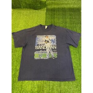 New York Yankees Mariano Rivera Exit Sandman Final Season Navy Blue Shirt XXL